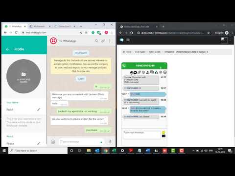WhatsApp integrated with CZ Chat Live Agent