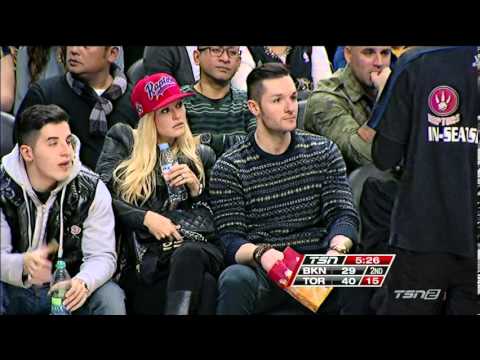Jonathan Bernier Courtside at Raps-Nets