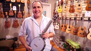 Video thumbnail for Ohana TK-100BJU Tenor Banjo Ukulele Demo by UKE Republic by Uke Republic