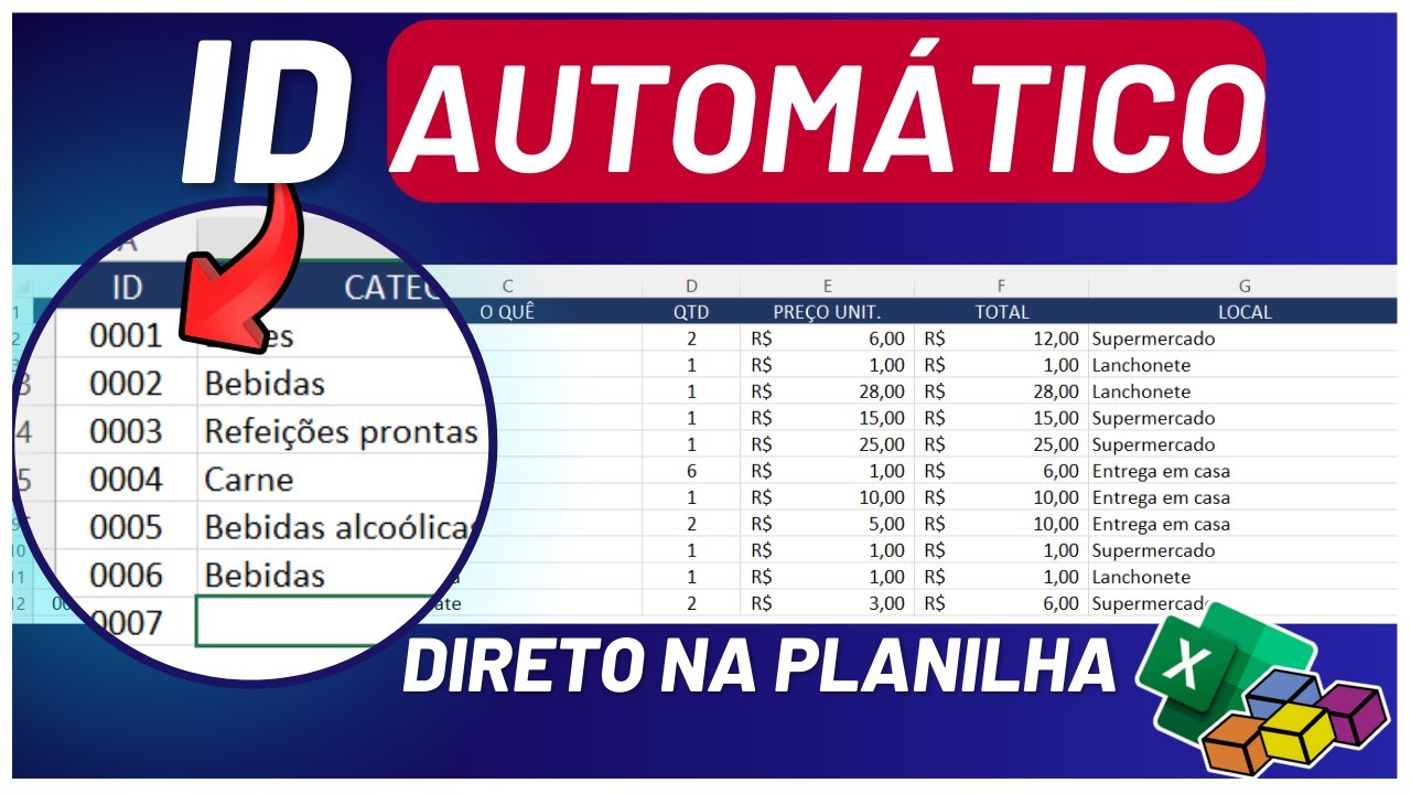 Como Gerar ID AUTOMÁTICO Direto na Planilha ao DIGITAR
