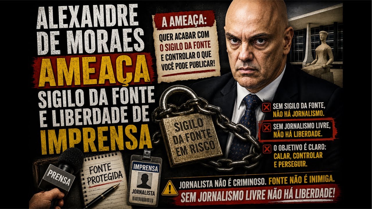 Alexandre de Moraes ameaça sigilo da fonte e liberdade de imprensa