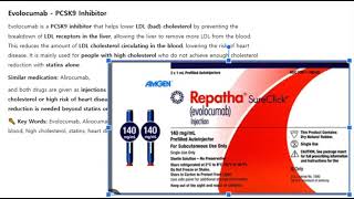 Evolocumab,  PCSK9 inhibitors, Repatha, Alirocumab, Praluent,, LDL receptors, liver, LDL cholesterol