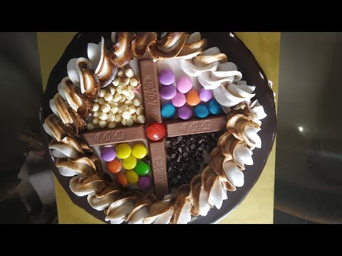 simple cake design |chocalate cake #cakes #truffle cake #cake for kid #rajashri'sfoodworld