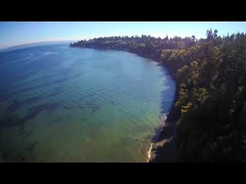 fly over Paul and Marva's house and beach