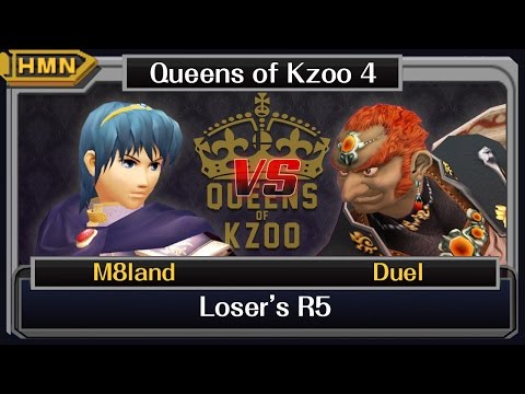 Queens of Kzoo IV Melee - M8land (Marth) vs. Duel (Ganondorf)