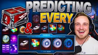 Trying to Predict EVERY Crate & Trade Up in Rocket League!