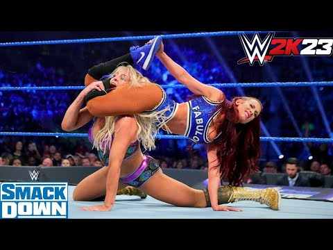Becky Lynch Vs Charlotte Flair Vs Carmella  Women's WWE SmackDown 2K23 Full Match