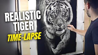 HYPERREALISTIC Tiger Drawing Time-lapse