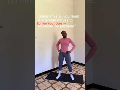 4 Simple Standing Abs Exercises to Tighten Your Core (No Equipment) #shorts