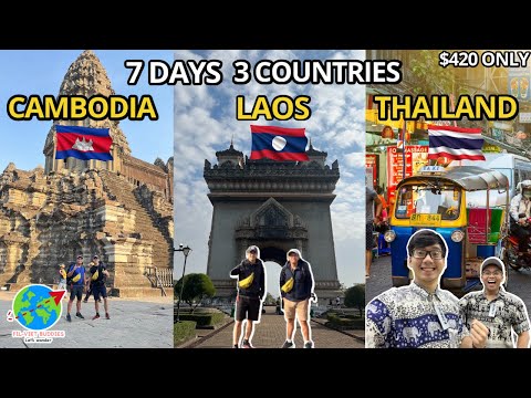 🇰🇭 🇱🇦 🇹🇭 BACKPACKING to Cambodia, Thailand & Laos by Bus | INDOCHINA Trip 2023  #travelvlog