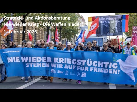 Strategie- und Aktionsberatung der Friedensbewegung am 1. Februar 2026 Video-Thumbnail von YouTube