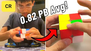 (YTUWR2) How I Got Asia's FASTEST 2x2 Rubik's Cube Average on Camera! | 0.82 2x2 PB Average of 5!