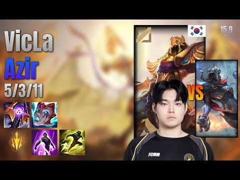 VicLa Mid Azir vs Viktor lol KR solo rank Full Game 15.9 | 빅라 아지르 vs 빅토르