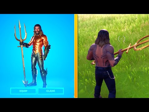 Unlocked AQUAMAN skin & Trident Pickaxe Fortnite!