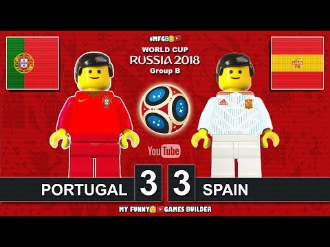 Portugal vs Spain 3-3 • World Cup 2018 (15/06/2018) All Goals Highlights Lego Football