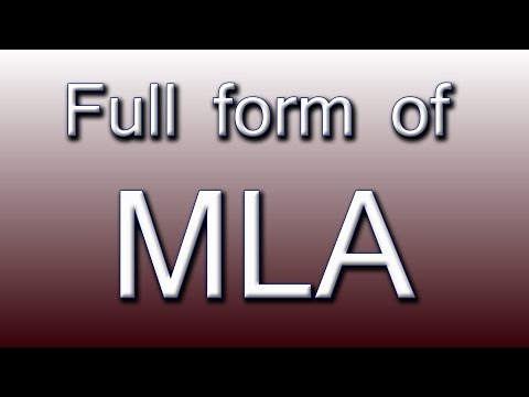 Full form of MLA