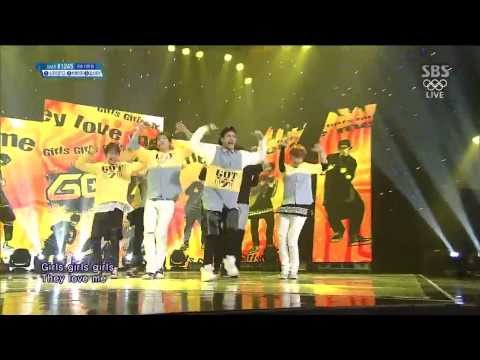 16.02.2014  GOT7 - Girls Girls Girls @ SBS Inkigayo