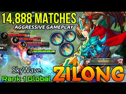 MANIAC Zilong Insane 14,800+ Matches - Top 1 Global Zilong by SkyWave - Mobile Legends