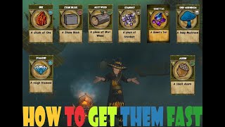 Wizard101 - How & Where To Get Diamond, Comet tail, Star dust, Ore, Mist wood, Stone block Fast/Easy