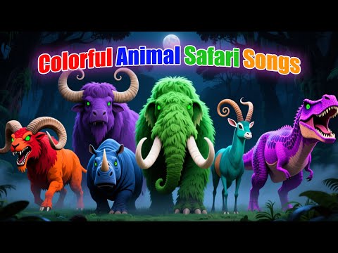 Colorful Animal Safari Song | Animal Sound Songs | Zazzy Melody