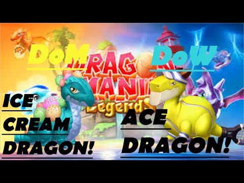 Dragon Mania Legends PC - DoW Ace Dragon and DoM Ice Cream Dragon!