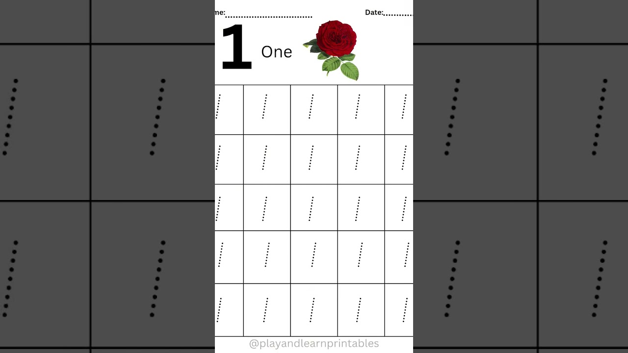Number Tracing and Recognition worksheets @PlayandLearnPrintables #printables #tracing #math