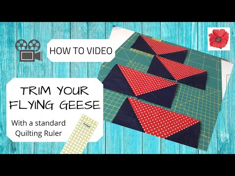Trim your Flying Geese with a Standard Quilting Ruler