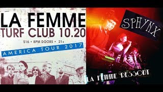 La Femme ("America Tour"): "Sphynx" + "La Femme Ressort" (extraits 1 mn 22), 20/10/2017 Minneapolis.