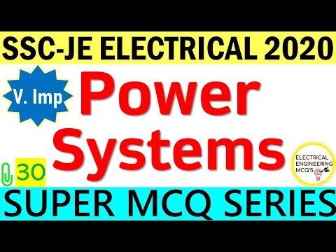 Electrical Power Systems MCQ | SSC-JE | Class 30 |  हिंदी 🔴 Video