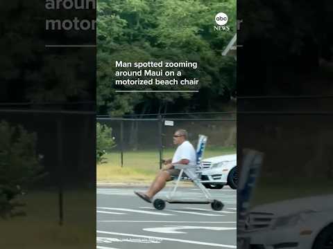 Man spotted zooming around Maui on a motorized beach chair