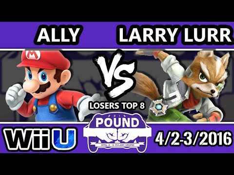 Pound 2016 - Larry Lurr (Fox, Donkey Kong) Vs. Ally (Mario) - Losers Top 8 - Smash Wii U
