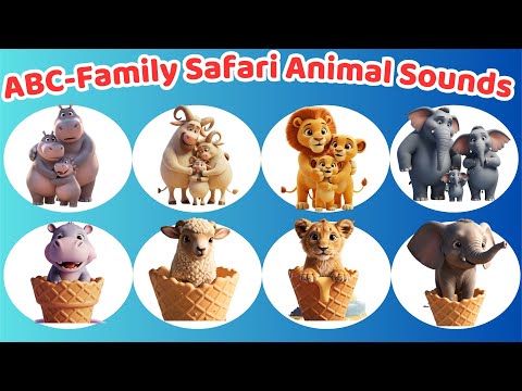 🐾✨ ABC Family Animal Ice Cream Maker 🍦🐻 Funny Animal Sounds Song | Learn Alphabet & Animal Names 🍦🐯🐘