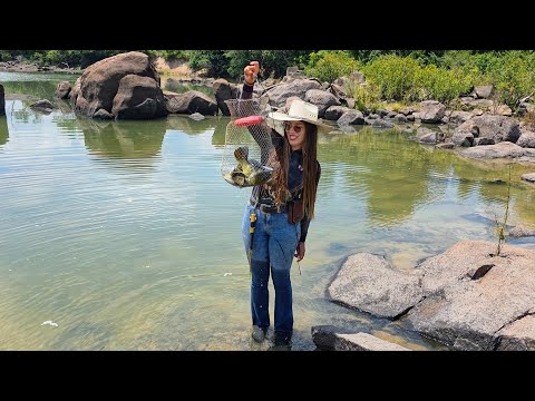 FOMOS PESCAR DA BEIRA DO RIO E PEGAMOS MUITOS PEIXES @XINGURUSTICO 