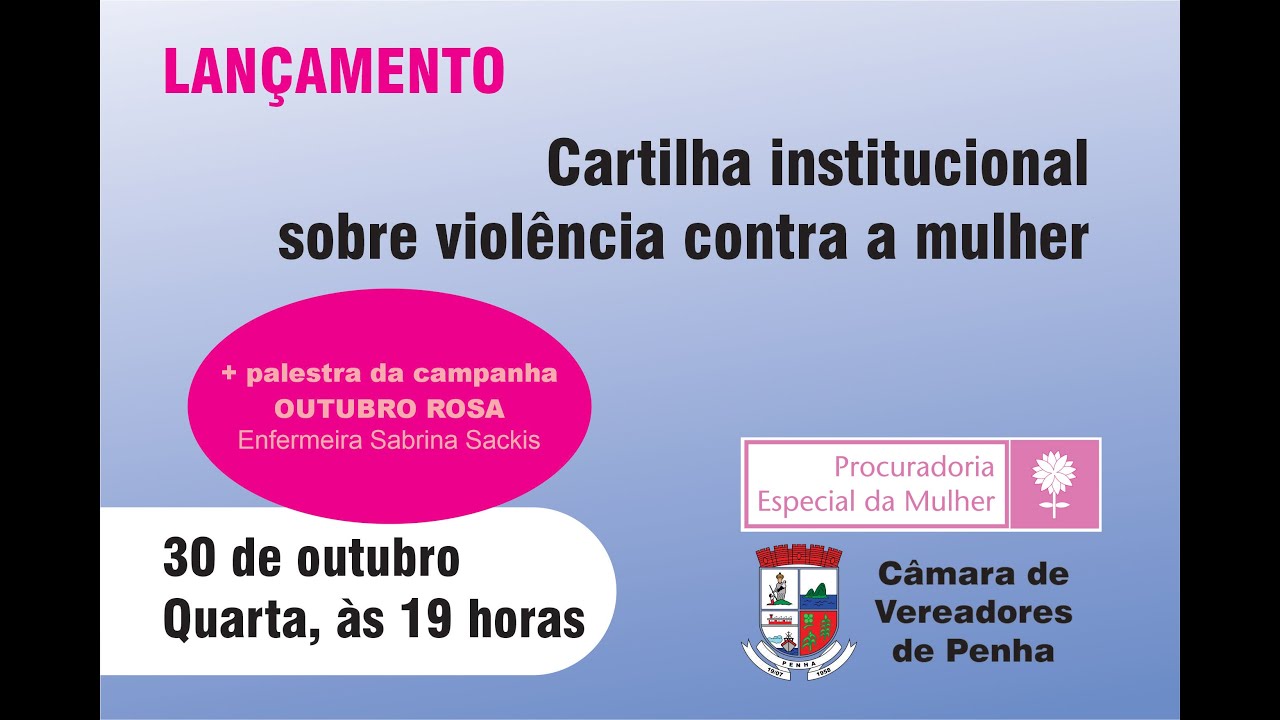 Lançamento da cartilha pelo fim da violência contra a mulher