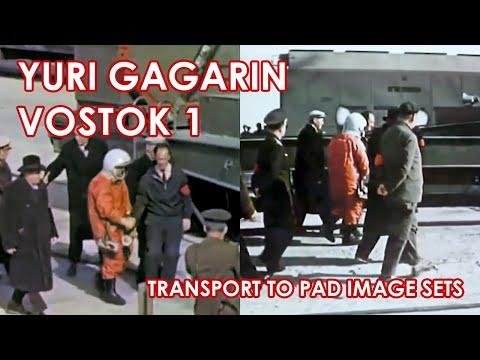 Yuri Gagarin - Transport to Pad Image Sets - Vostok 1, 1961