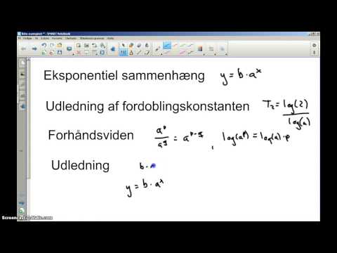 For 1u MaB - fordoblingskonstanten - udledning