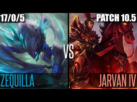 ZEQUILLA KHA'ZIX vs JARVAN IV | NA GRANDMASTER | Patch 10.5