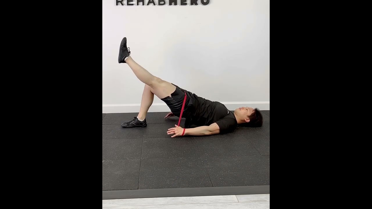 Banded Hip Bridge Kicks - Exercise to Strengthen your glutes and posterior chain