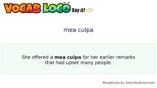 Video thumbnail for mea culpa