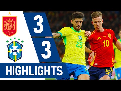 Spain vs Brazil 3-3 | Highlights and Goals | International Friendlies 2024 HD
