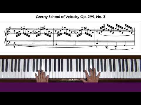 Czerny The School of Velocity Op. 299, No. 3 Piano Tutorial