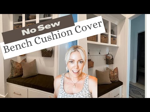Make this super easy and stylish DIY Bench Cushion Cover in no time! No sew