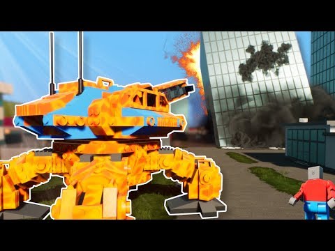 MECH BATTLE IN NEW LEGO CITY! - Brick Rigs Multiplayer Gameplay - Lego Mech Battle