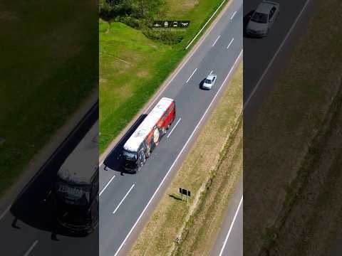 Ônibus do Cantor Leonardo na BR-116 🚍🎤 | Flagra Aéreo - Paraná Sentido São Paulo