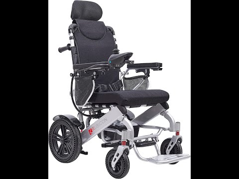 Rubicon DX11 Reclining Foldable Electric Wheelchairs for Adults   600W Super Horse Power Motor   20