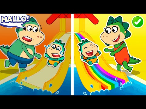 🏖 Leer Veiligheidstips voor in het Zwembad 💦 met de Drakenkinderen | Leuke Verhalen voor Kinderen