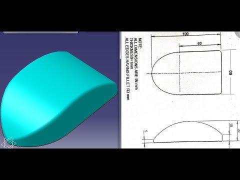 Surface modeling exercise in Catia V5