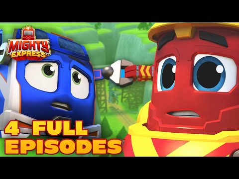 4 Full Episodes! Milo, Nate, and more! 🚂 Mighty Express SEASON 4 🚂 - Mighty Express Official
