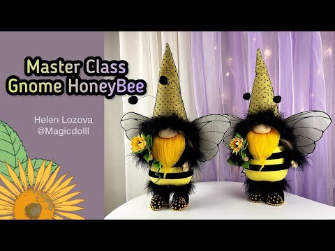 Scandinavian gnome honeybee bumblebee, summer gnome,  tutorial + pattern pdf Etsy