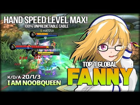 Next Level Cable Speed! 20 Kill Fanny by I AM NOOBQUEEN Top 1 Global Fanny - Mobile Legends